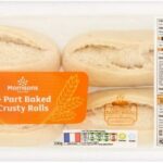 Morrisons Part Bake White Crusty Rolls 4 Pack