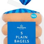 MORRISONS 5 PLAIN BAGELS