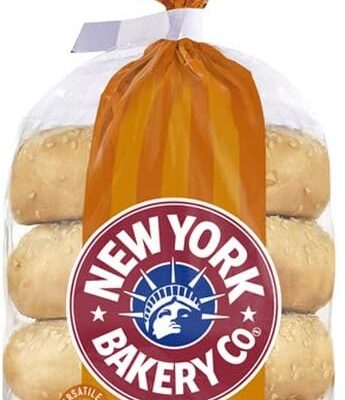 New York Bakery Company, Sesame Seed Bagels. 5 Count ( Pack of 1)