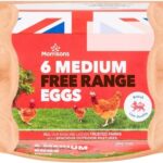 Morrisons Medium Free Range Eggs 6 pack