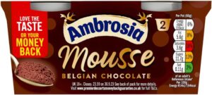 Ambrosia Mousse Belgian Chocolate 2 x 60g (120g)