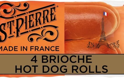 4 Brioche Hot Dog Rolls,, 4 x 45.00 g