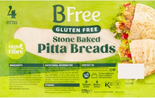 BFree Pitta Breads Stone Baked, 4 x 55g