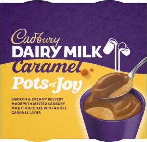 Cadbury Dairy Milk Pots of Joy, Carame, 4 x 60g