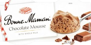 Bonne Maman Chocolate Mousse with Whole Milk, 2 x 70g