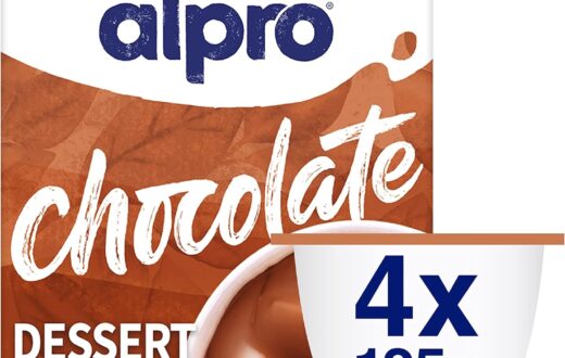 Alpro Smooth Chocolate, Plant-Based & Soya Dessert Alternative, Vegan & Dairy Free, 4 x 125g