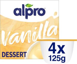 Alpro Heavenly Velvet Vanilla Flavour Soya Dessert, 4 x 125g