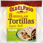 Old El Paso Regular Flour Tortillas, Super Soft, Pack of 8