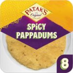 Patak’s Ready to Eat Spicy Pappadums (Pack of 8)