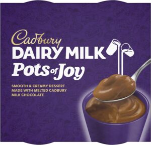 Cadbury Pots of Joy – Delicious Dairy Milk Chunks with Cadbury Milk Chocolate Dessert, 60g (Pack of 4)