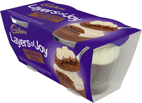 Cadbury Layers of Joy Chocolate Trifles Dessert, 2 x 90g