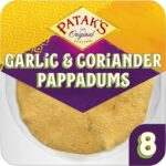 Patak’s Garlic and Coriander Pappadums, 80g